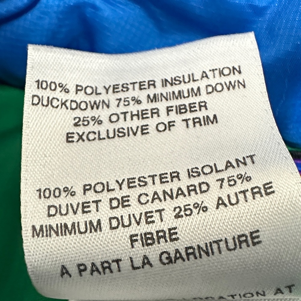 Patagonia Baby Down Sweater Blue Puffer Jacket with Green Zippers 3-6 Months - Picture 12 of 12